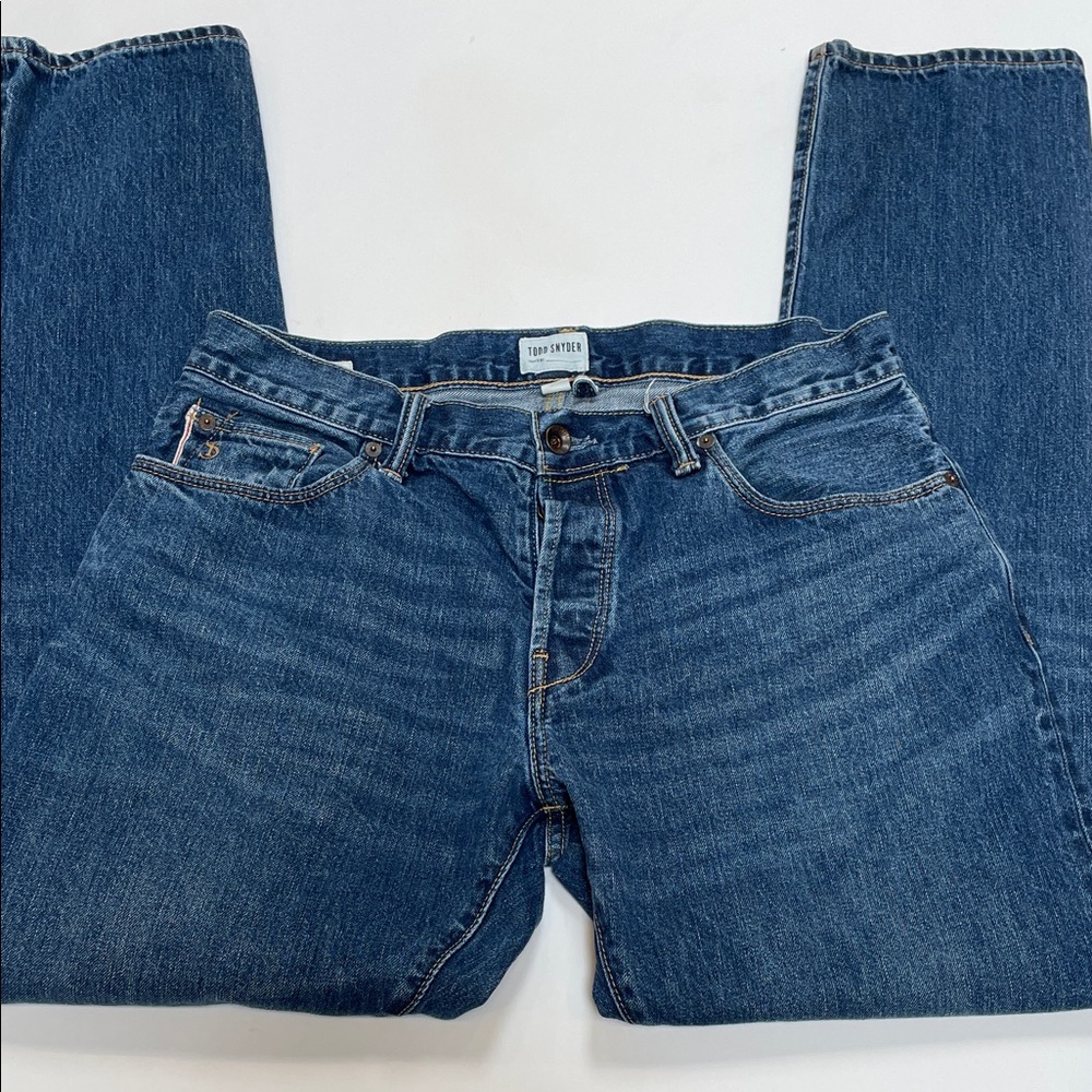 Todd Snyder Indigo Slim Jeans - Picture 2 of 6